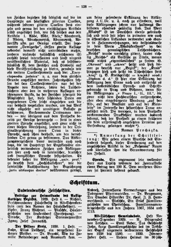 Sudetendeutsche Zeitschriften