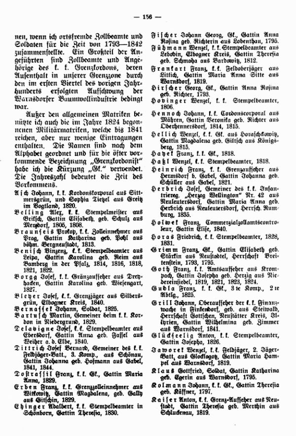 Fremde Militärpersonen und k.k. Beamte in den Warnsdorfer Taufbüchern 1793-1842 - 2