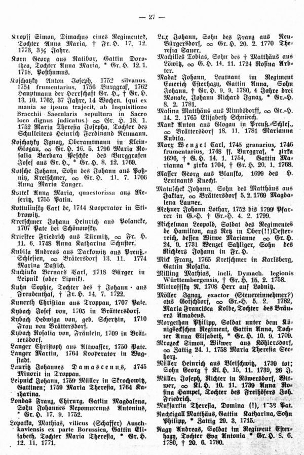 Fremde in Kirchenbüchern von Groß-Herrlitz - 2