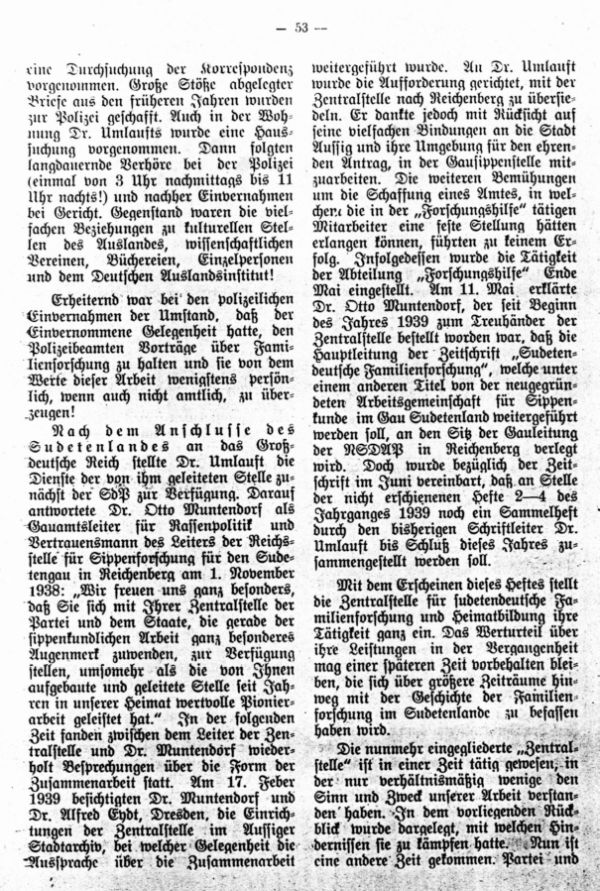 Rückblick auf die Tätigkeit der Zentralstelle für sudetendeutsche Familienforschung - 13