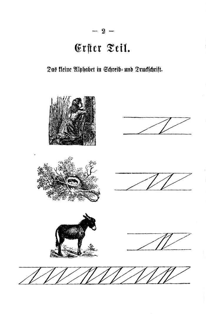 Deutsche Fibel -Das kleine Alphabet in Schreib - und Druckschrift 