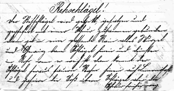 Rezept 'Rehschlägel'