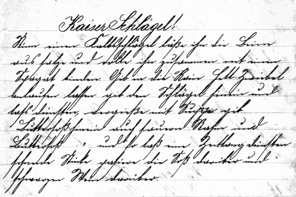 Rezept 'Kaiser Schlägel'