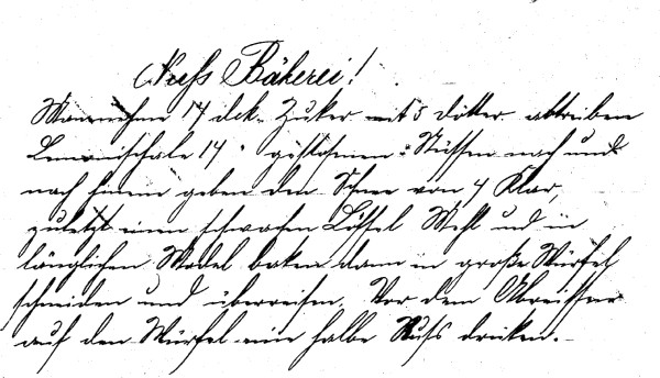 Rezept 'Nuhs Bäkerei'