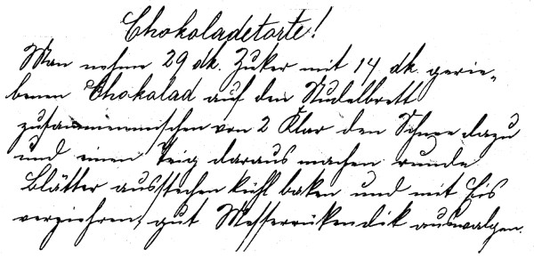 Rezept 'Chokoladetorte'